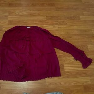 Stylish burgundy Gap blouse. Size M